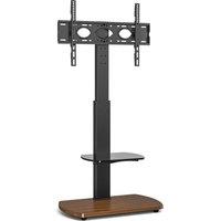 TTAP FS-1-WAL 65" TV Stand with Bracket - Walnut & Black, Black,Brown