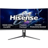 HISENSE 34G6QUK Wide Quad HD 34" Curved LED Gaming Monitor - Black, Black