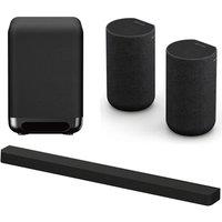 Sony BRAVIA Theatre Bar 9 13.0 Sound Bar, SA-SW5 Wireless Subwoofer & SA-RS5 2.0.2 Wireless Rear Speaker Kit Bundle, Black