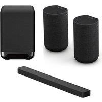 Sony BRAVIA Theatre Bar 8 Sound Bar with Dolby Atmos, Wireless Subwoofer & Wireless Rear Speaker Kit Bundle, Black