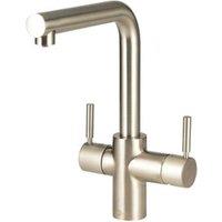INSINKERATOR 3-in-1 L Shape Steaming Hot Water Tap - Brushed Steel, Brushed Steel