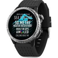 Reflex Active Sea Venture Smart Watch - Black, Silicone Strap, Black