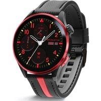 REFLEX ACTIVE Series 54 Smart Watch  Black with Black & Red Silicone Strap, Black,Red