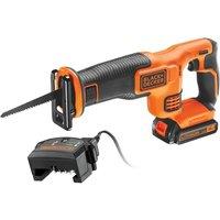 BLACK DECKER 18V Cordless Reciprocating Saw - Black & Orange