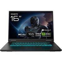 GIGABYTE A16 16 Refurbished Gaming Laptop - AMD Ryzen 7, RTX 5060, 1 TB SSD (Excellent Condition), Black