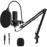 PROSOUND 908PAM XLR Microphone & Boom Arm - Black, Black