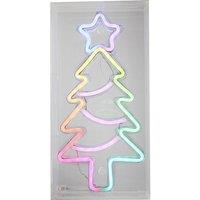 FESTIVE RGB Neon Flex Christmas Tree Sign - 30 cm