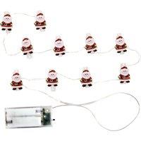 SMART GARDEN ClipCard Santa String Lights - Set of 10