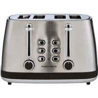 MORPHY RICHARDS Mexborough 242901 4-Slice Toaster - Black & Stainless Steel, Stainless Steel