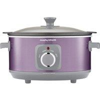 MORPHY RICHARDS Accents Sear & Stew Slow Cooker - Purple, Purple