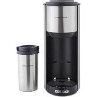 MORPHY RICHARDS Tazza Pour & Go 162105 Filter Coffee Machine - Silver, Black,Silver/Grey