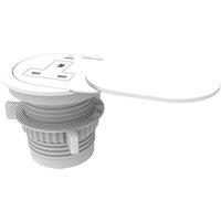 FELLOWES Power Spot Extension Lead with USB  2 m, White