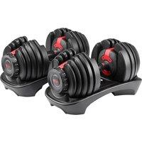 BOWFLEX SelectTech 552i Dumbbells - Set of 2, Black, Black