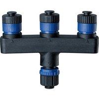 PAULMANN Plug & Shine 3-Way Splitter - Black & Blue