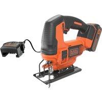BLACK DECKER 18V Cordless Jigsaw - Black & Orange