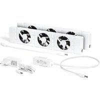 Speedcomfort Discrete Radiator Fan (Pack of 1) & Mounting Hooks, White