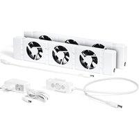 Speedcomfort Discrete Radiator Fan (Pack of 2) & Mounting Hooks, White