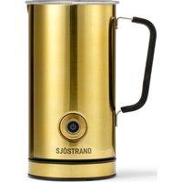 SJOSTRAND F1-BR-UK-A Electric Milk Frother - Brass, Yellow