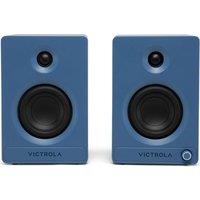 VICTROLA Tempo VPS-400 Bluetooth Bookshelf Speakers - Blue, Blue