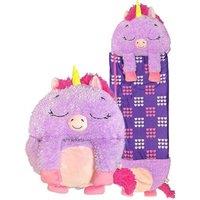 HAPPY NAPPERS Purple Unicorn 2-in-1 Plush Toy & Sleeping Bag - Large