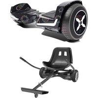 Hover-1 Fusion Hoverboard & Hoverboard Buggy Attachment Bundle - Space, Patterned,Black