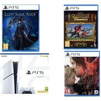 Sony PlayStation 5, Death Stranding 2: On The Beach, Harry Potter: Quidditch Champions Deluxe Edition & Lost Soul Aside Bundle, White