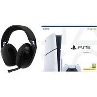 Sony PlayStation 5 & Black G321 LIGHTSPEED Wireless Bluetooth Gaming Headset Bundle, White