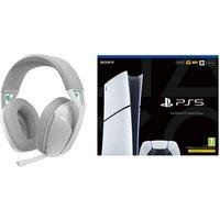 Sony PlayStation 5 Digital Edition & White G321 LIGHTSPEED Wireless Bluetooth Gaming Headset Bundle, White