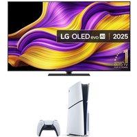 65 Lg G5 OLED evo AI 4K HDR Smart TV 2025 & PlayStation 5 Bundle, Silver/Grey