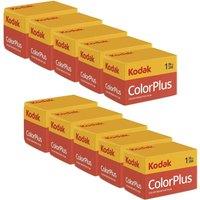 KODAK Color Plus 200 35 mm Film Pack of 10, Red,Yellow