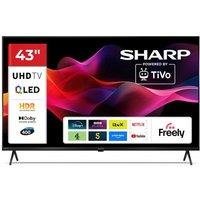 40 Sharp 4T-C43HM5245KB Smart 4K Ultra HD HDR QLED TV, Black
