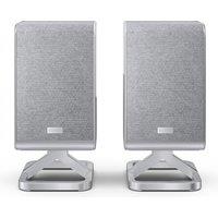 SHARP 2.0.2 Wireless Rear Surround Speakers - Satin Silver, Silver/Grey