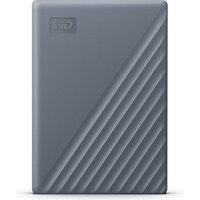 WD My Passport Portable Hard Drive - 5 TB, Grey, Silver/Grey