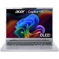 Acer Aspire 14 AI OLED 14 Refurbished Laptop, Copilot+ PC - Intel Core Ultra 5, 512 GB SSD, Silver (Excellent Condition), Silver/Grey