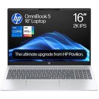 HP OmniBook 5 16" Refurbished Laptop - IntelCore i7, 512 GB SSD, Silver (Excellent Condition), Silver/Grey
