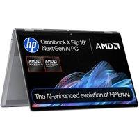 HP OmniBook X Flip NGAI 16 2 in 1 Refurbished Laptop - AMD Ryzen AI 7, 512 GB SSD, Meteor Silver (Excellent Condition), Silver/Grey