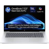 HP OmniBook 7 NGAI 17.3" Refurbished Laptop - Intel Core Ultra 7, 1 TB SSD, 16GB RAM, Silver (Excellent Condition), Silver/Grey