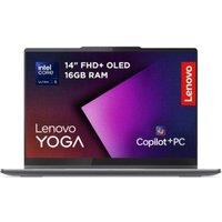 LENOVO Yoga 7 14 2 in 1 Refurbished Laptop, Copilot PC - Intel Core Ultra 5, 512 GB SSD, Luna Grey (Excellent Condition), Silver/Grey
