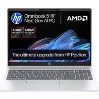 HP OmniBook 5 16 Refurbished Laptop - AMD Ryzen AI 5, 512 GB SSD, Silver (Very Good Condition), Silver/Grey