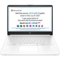 HP 14-dq6500sa 14 Refurbished Laptop - IntelN150, 128 GB UFS, White (Very Good Condition), White