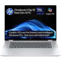HP OmniBook X Flip NGAI 16" Refurbished 2 in 1 Laptop - IntelCore Ultra 5, 512 GB SSD, Glacier Silver (Very Good Condition), Silver/Grey