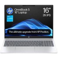 HP OmniBook 5 16 Refurbished Laptop - Intel Core i3, 512 GB SSD, Silver (Very Good Condition), Silver/Grey