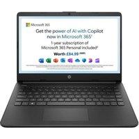 HP 14s-dq3500sa 14 Refurbished Laptop - IntelCeleron, 64 GB eMMC, Black (Very Good Condition), Black