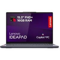LENOVO IdeaPad Slim 3 15.3" Refurbished Laptop, Copilot PC - Snapdragon X, 256 GB SSD, Luna Grey (Very Good Condition), Silver/Grey