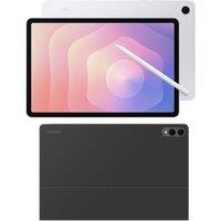 Samsung Galaxy Tab S11 10.9" Tablet (128 GB) & Slim AI Book Cover Keyboard Case Bundle, Silver/Grey