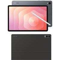 Samsung Galaxy Tab S11 10.9" Tablet (256 GB, Grey) & Slim AI Book Cover Keyboard Case (Black) Bundle, Silver/Grey