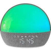 Menkind T509 Colour Changing Alarm Clock, Silver/Grey,White