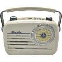 MENKIND Red5 Retro FM Bluetooth Radio - Beige, Cream