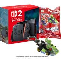 NINTENDO Switch 2 & Mario Kart Backpack Buddies Bundle, Black