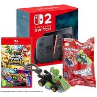 Nintendo Switch 2, Super Mario Party Jamboree + Jamboree TV and Backpack Buddies Bundle, Black